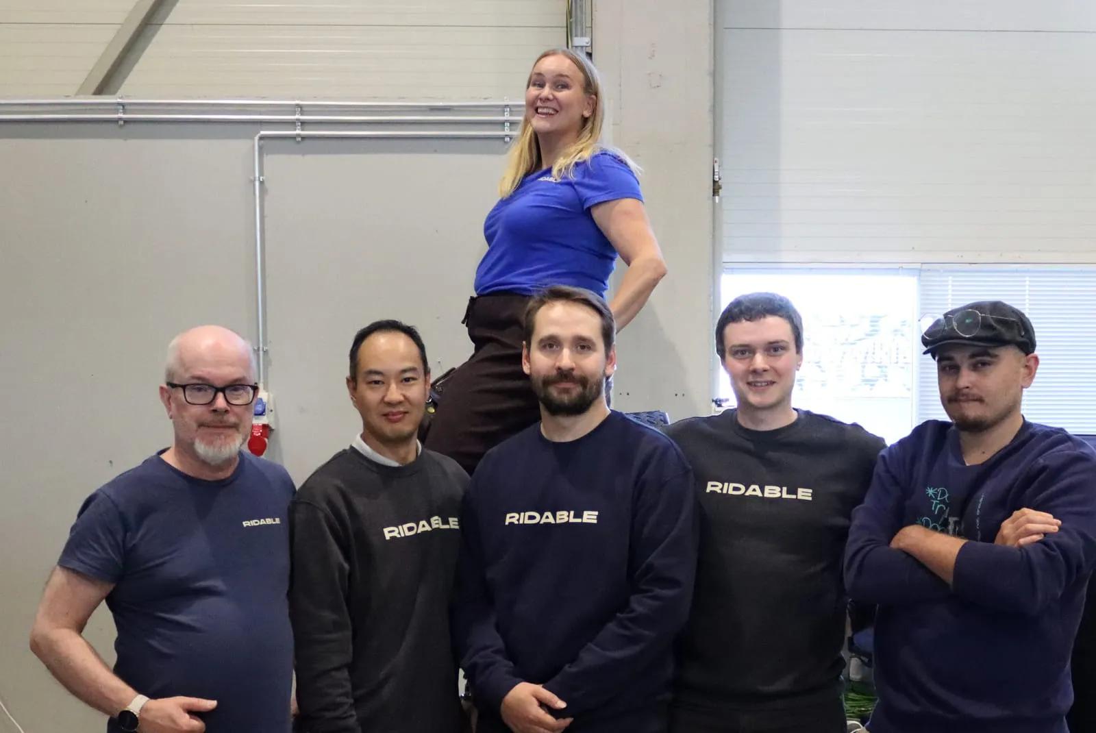 The Ridable team in the workshop in Lappeenranta